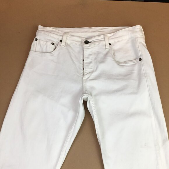 Rag & Bone White Fit 2 Slim Leg Standard Issue Jeans Mens 31 Buttonfly Aged Brig - Picture 6 of 15
